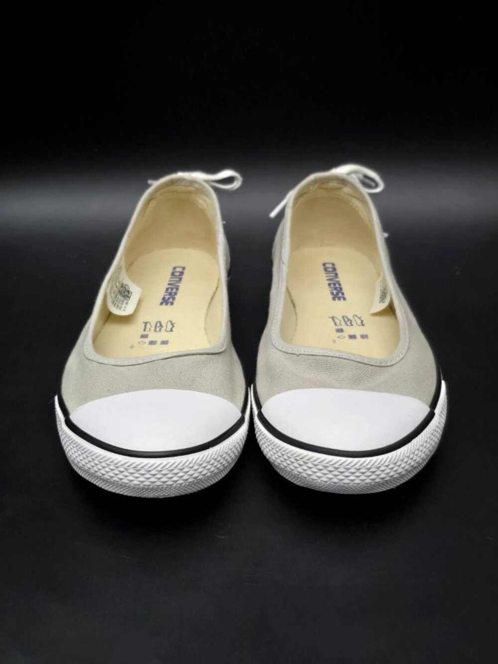 CONVERSE Chuck Taylor All Star Dainty Ballerina Grey Slip-On Women's Size 8 - Picture 4 of 12